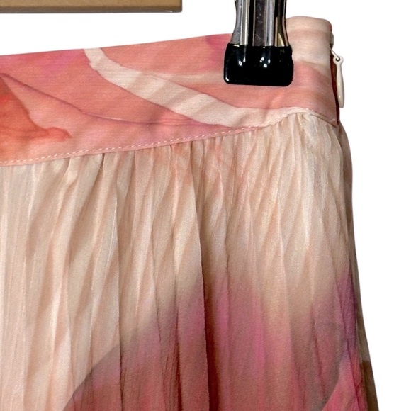 Express Super High Waisted Printed Pleated Midi Skirt #07650308 Romantic NWT XS - Picture 5 of 12